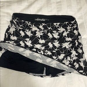 Black and White Floral Skort